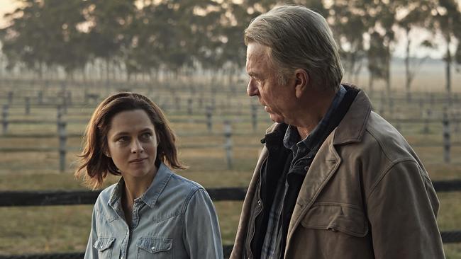 Teresa Palmer as Michelle Payne and Sam Neill as Paddy Payne in Ride Like A Girl movie