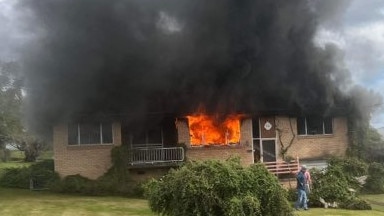 Explosions could be heard from the Cartwright Rd home after it was engulfed in flames on Wednesday, August 3. Photo: Supplied