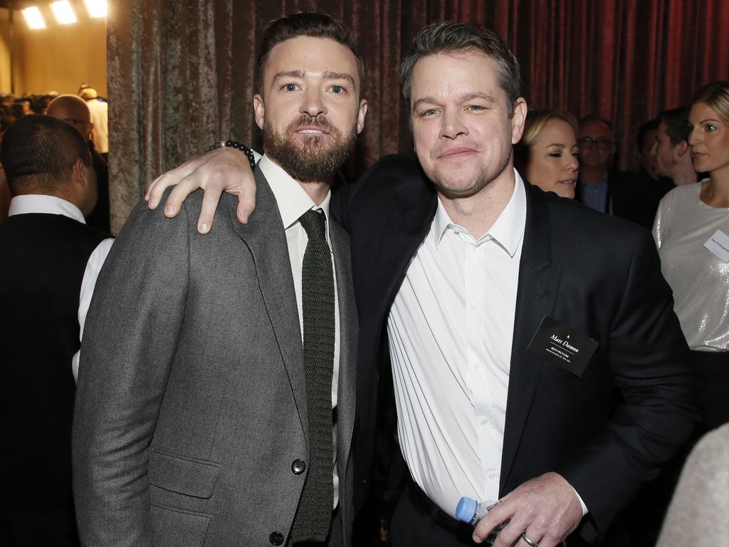 Justin Timberlake and Matt Damon attend the 89th Annual Academy Awards Nominee Luncheon at The Beverly Hilton Hotel on February 6, 2017 in Beverly Hills, California. Picture: AP