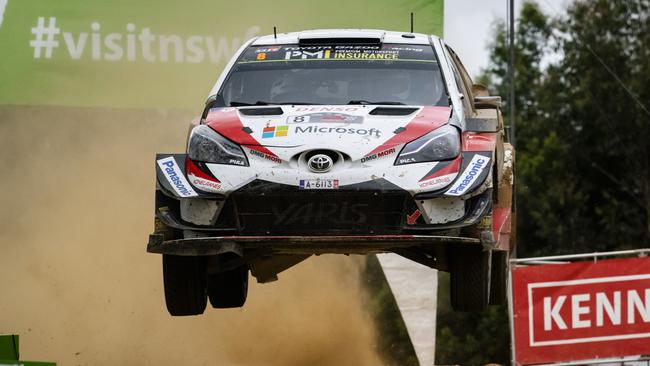 Ott Tanak (EST) performs during FIA World Rally Championship 2018 in Coffs Harbour, Australia on November 18, 2018