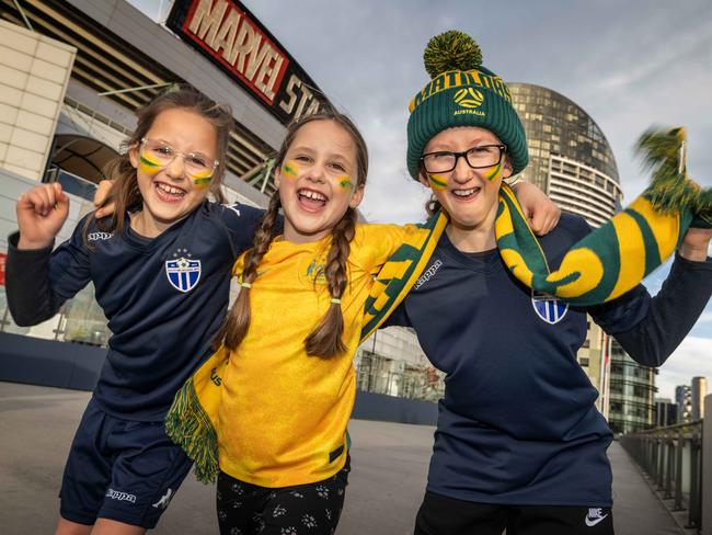 Porzia, Eva and Lily Sloan-Raso. Picture: Tony Gough