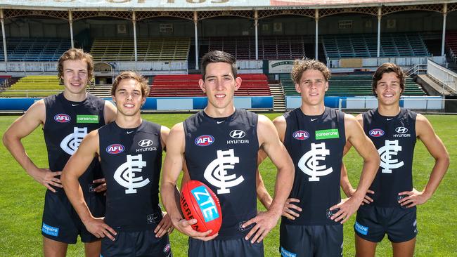 The next generation at Carlton. Picture: Ian Currie