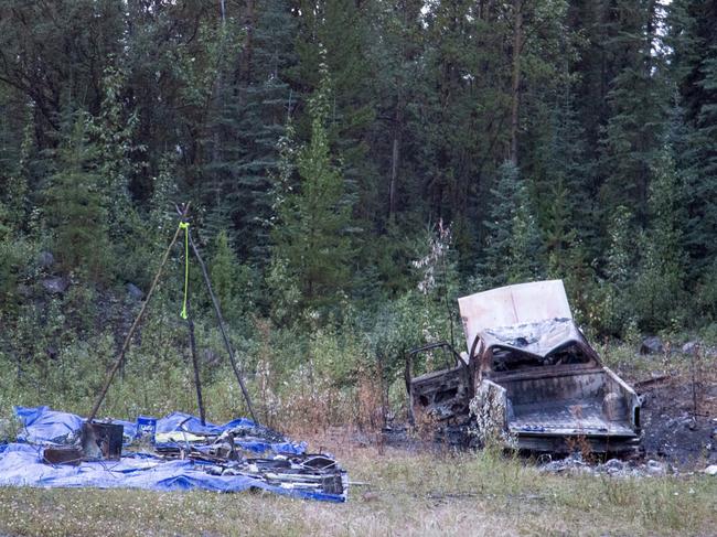 Bryer Schmegelsky and Kam McLeod's pick-up truck. Picture: Sarah MacDonald/Global News/Twitter