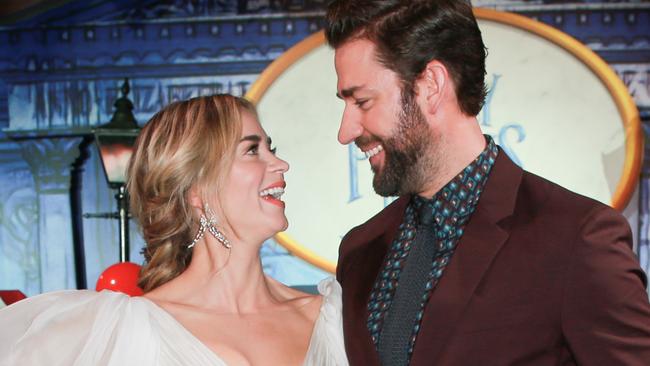 Emily Blunt and husband John Krasinski at the LA premiere of Mary Poppins Returns last month. Picture: Rich Fury/Getty Images