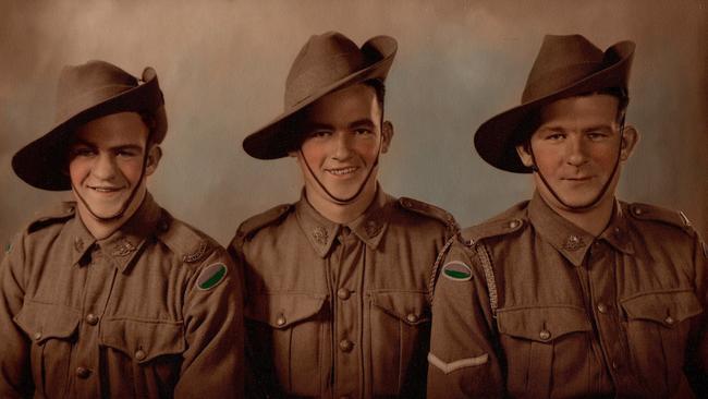 The Turner family tragically lost three sons (L-R) Dudley, Daryl and Sidney who went down with the ship. Picture: Supplied