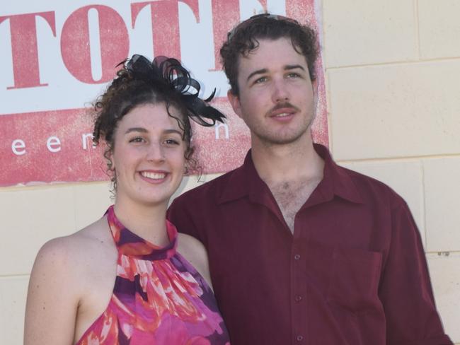 Lexi Kaighin and Tyson Howarth at the Yeppoon race day at Keppel Park racecourse on April 26, 2025.