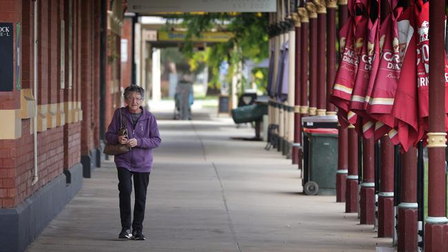 Rochester locals feel forgotten, with the streets of the flooded town near deserted in the middle of the day. Picture: David Caird