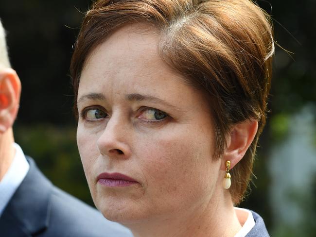 Tanya Davies (right) MP, Member for Mulgoa and Kevin Conolly (left) MP, Member for Riverstone speak to the media during a press conference after the passing of the amended Abortion Law Reform Act which was passed in the Legislative Assembly at NSW State Parliament in Sydney, Thursday, September 26, 2019. Davies and Conolly had threatened to abandon the government if amendments were not made to the bill, which was introduced to Parliament by Sydney MP Alex Greenwich last month. (AAP Image/Dean Lewins) NO ARCHIVING