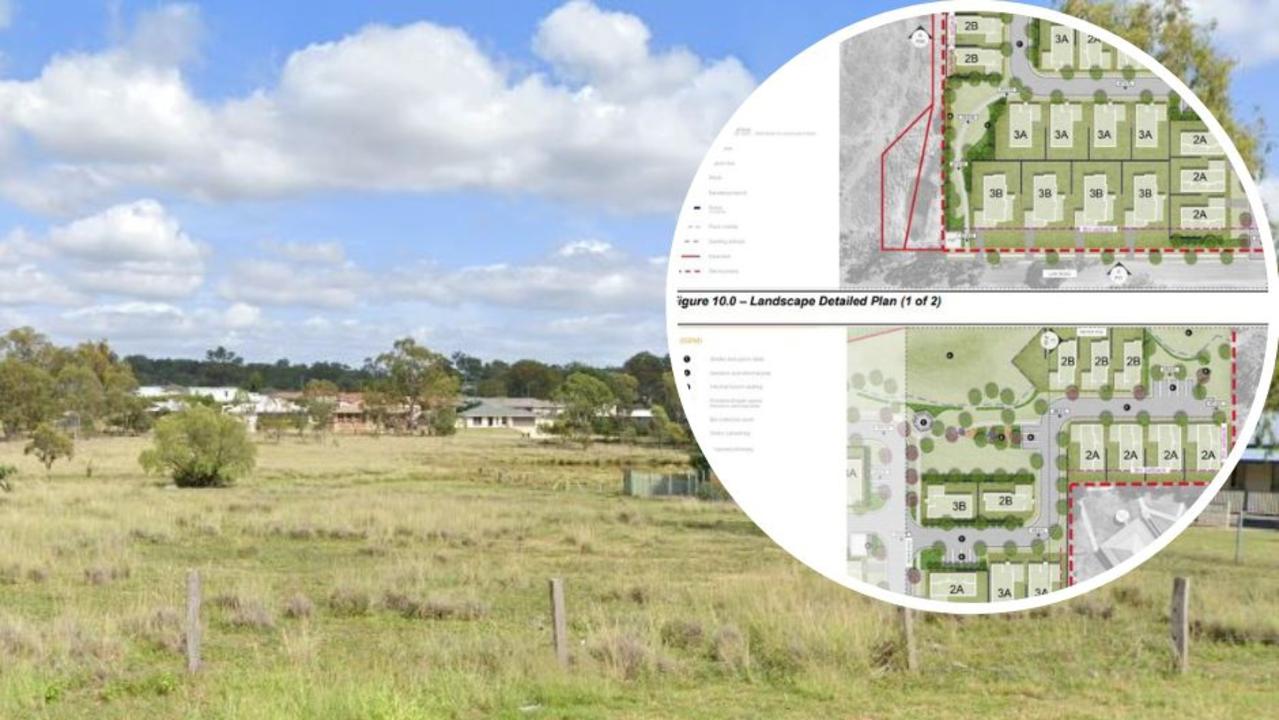 The proposed site at 9 Law Rd, Warwick for a social housing precinct.