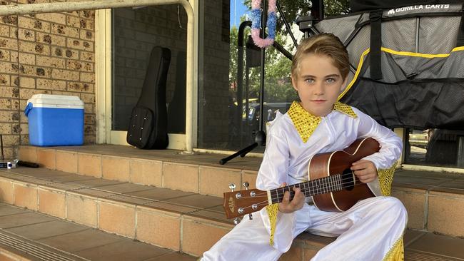 Jay Berthet from the Central Coast at the Elvis Festival in Parkes.