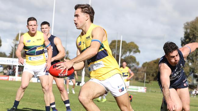 Lachlan McNeil has become one of the prime movers for the Eagles in the midfield. Picture: Sarah Reed