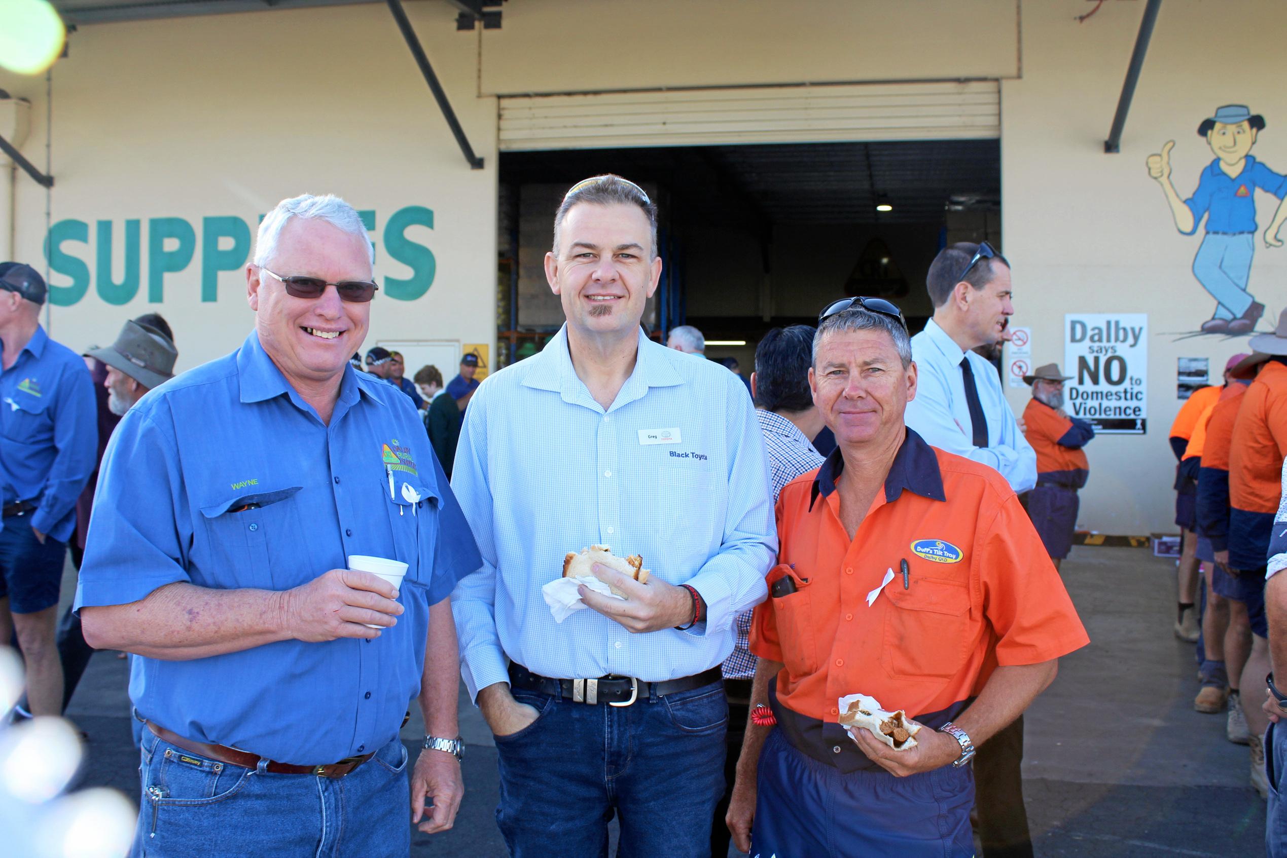 Wayne Horrigan, Greg Larsen, Wayne Duffy. Picture: Shannon Hardy