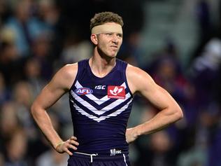 AFL - Round 17, Fremantle Dockers vs Geelong Cats at Subiaco Oval, Perth. Photo by Daniel Wilkins. PICTURED- Fremantle's Zac Dawson after the loss