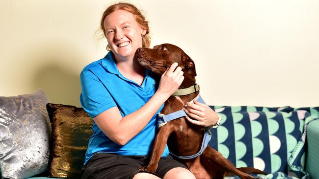 Physiotherapist Lucille Robinson is grateful of therapy dog Chilli.