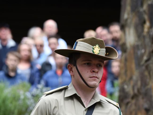 Warrandyte RSL’s Anzac Day service. Picture: Steve Tanner