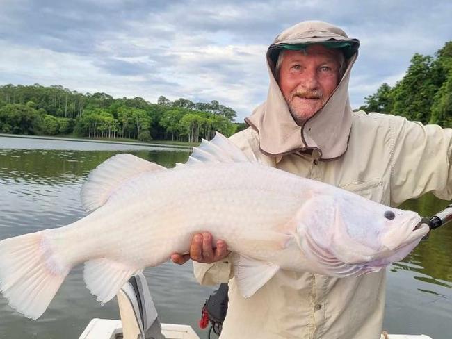 In pictures: Rare albino barramundi caught in Qld