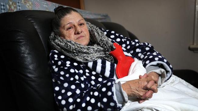 Pensioner Patricia Treadwell, 65, says she keeps getting sick because her house is so cold. Picture: Carly Earl