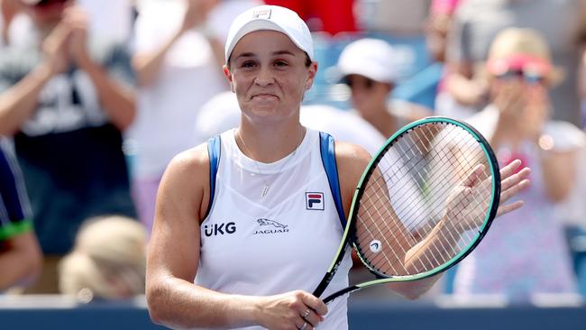 Ash Barty is all smiles after claiming her fifth title for 2021 in Cincinnati