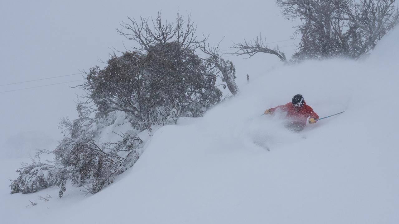 Snowfall is set to significantly ease by the long weekend Picture: Perisher Resorts