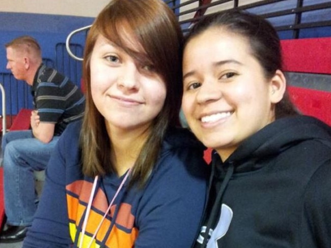Mary Chapa, right, survived but teen girlfriend Mollie Olgin died after being shot. Picture: Facebook