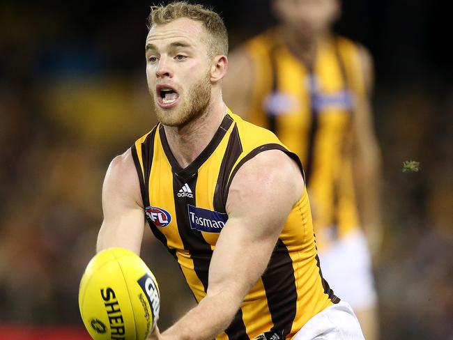 Fans couldn’t even squeeze Hawthorn ball magnet Tom Mitchell into their top 5. Picture: Michael Klein