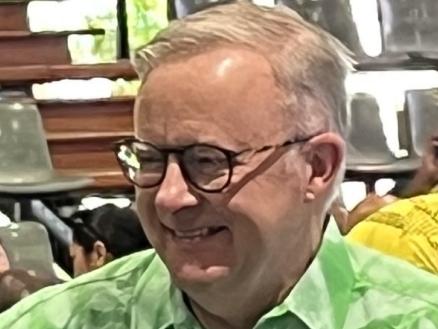 Nauru President David Adeang, Foreign Minister Lionel Aingimea, Anthony Albanese and Pat Conroy.