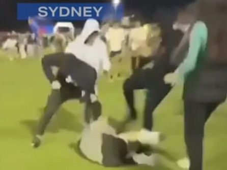 The vicious attack was captured on video. Picture: 2GB