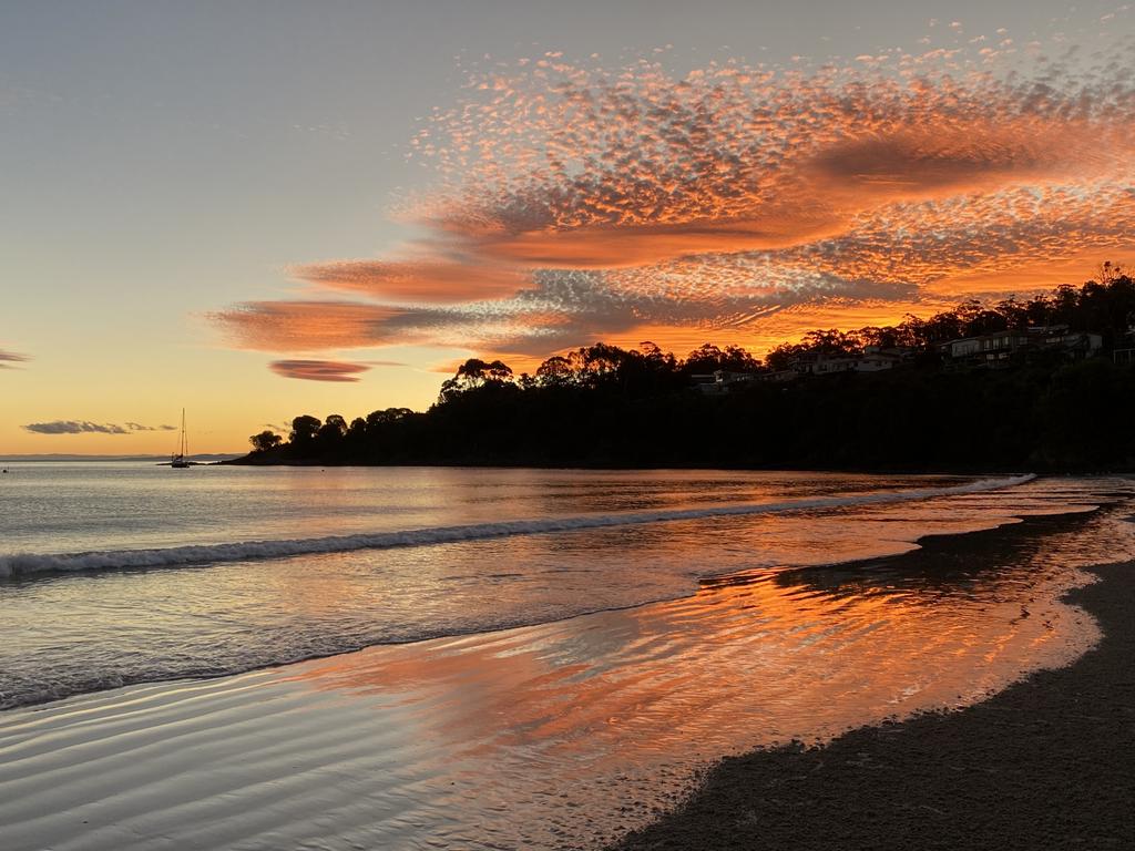 Primrose Sands sunset. Your Focus on Tasmania Picture: Simon Ebsworth ***ONE TIME USE ONLY***