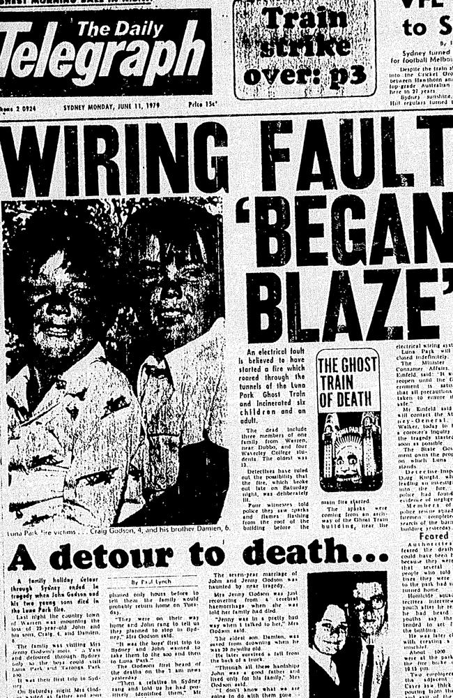 How The Daily Telegraph covered the fire. Picture: News Corp Archives