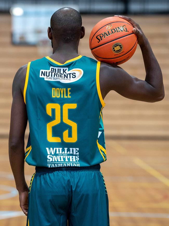 Milton Doyle wears the number 25 jersey for the Tasmania JackJumpers. Picture: Andrew Palmer