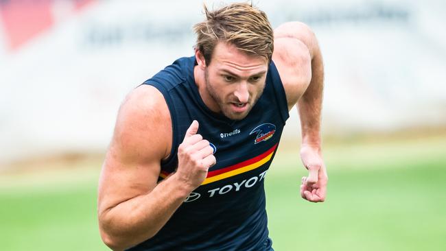 Daniel Talia at Adelaide Crows training on May 6th, 2021, at West Lakes. Picture: Tom Huntley