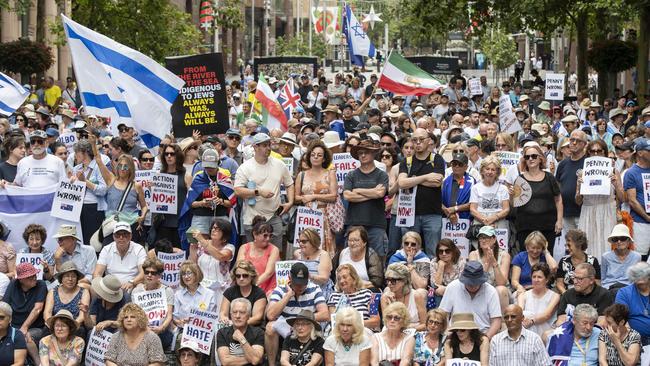 Enough is Enough rally at Sydney's Martin Place. Picture: NewsWire/Monique Harmer