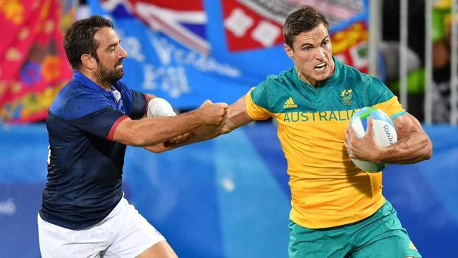 Australia's sevens captain Ed Jenkins in action last week.