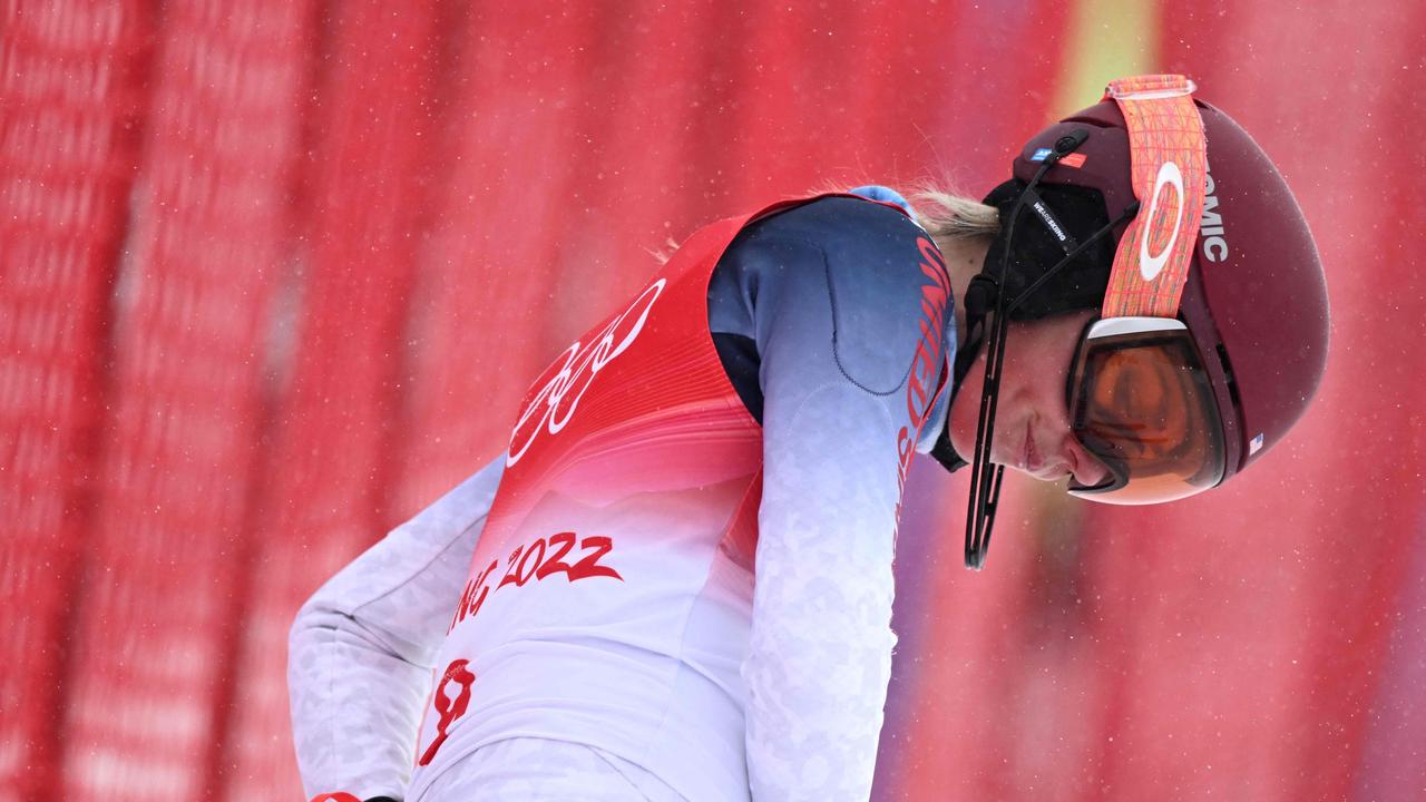 Mikaela Shiffrin has had a shocker. Photo by Fabrice COFFRINI / AFP