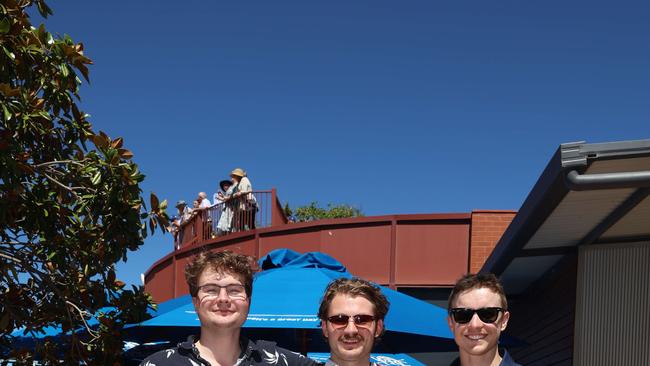 MELBOURNE, AUSTRALIA - MARCH 2 2024 Noah Quilty, Chris Canny and Declan Skuza Attend the Wangaratta Cup Picture: Brendan Beckett