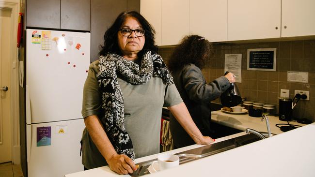 Vera and Claudia at Catherine House – they are among a large number of older women who are experiencing homelessness in Adelaide. Picture: Morgan Sette