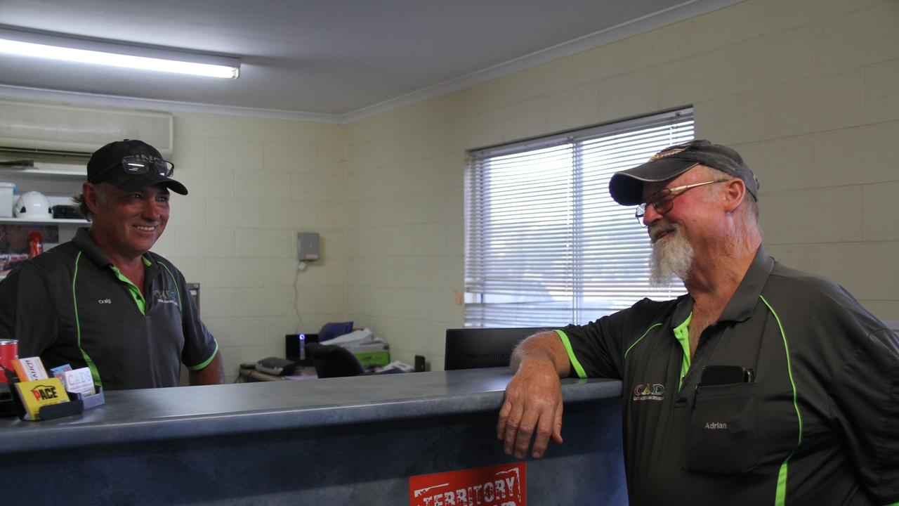 Alice Springs locals Craig Pankhurst and Adrian Couchman. Picture: Gera Kazakov