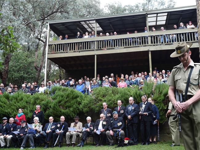 Warrandyte RSL’s Anzac Day service. Picture: Steve Tanner