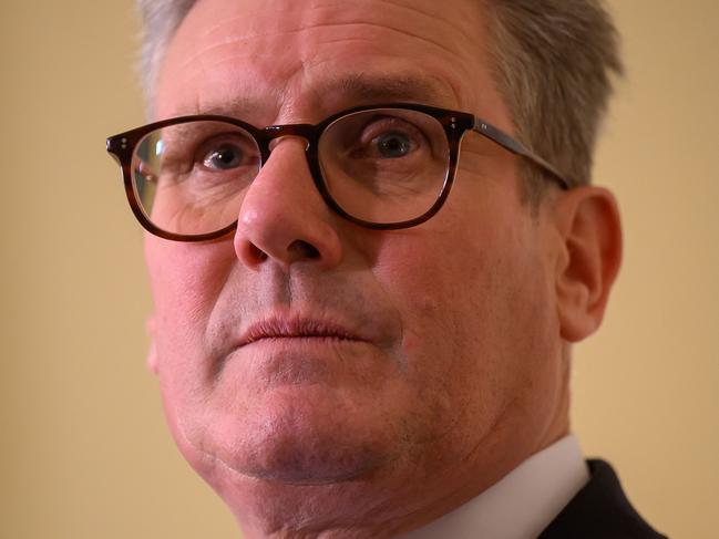 Britain's Prime Minister Keir Starmer speaks during a reception to mark World AIDS Day, inside 10 Downing Street on November 28, 2024 in London. (Photo by Leon Neal / POOL / AFP)