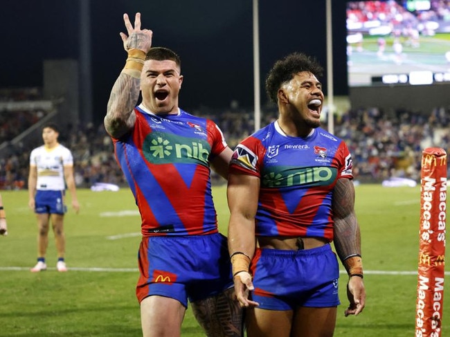 (L-R) Bradman Best and Greg Marzhew had a field day against the Eels in round 17. Picture: NRL Imagery