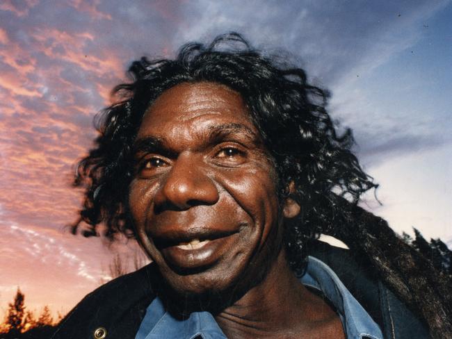 David Dalaithngu filming around Lake Eyre, SA, in 1995.