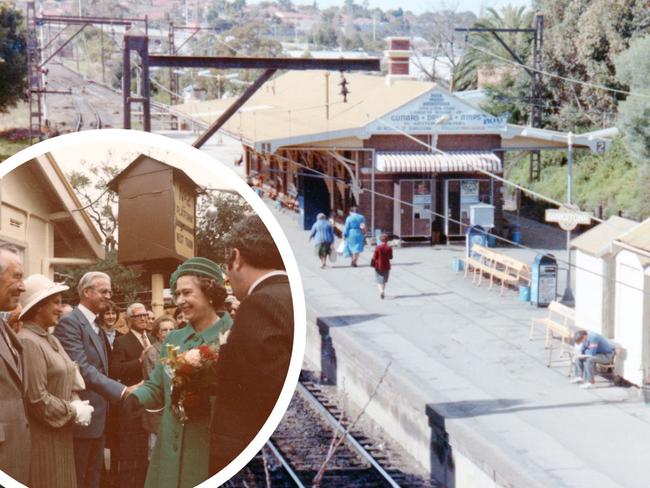 Art of the Queen at the opening of the Bankstown line. Picture: Supplied