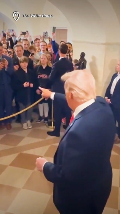 Trump Stuns Visitors with Surprise Appearance on First White House Tour