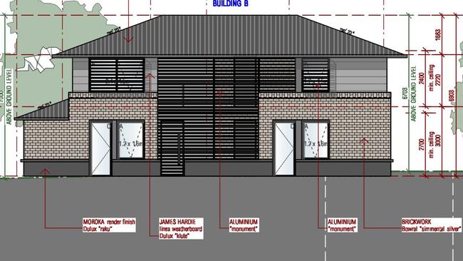 An illustration of one of the proposed boarding house buildings. Picture: Planning documents