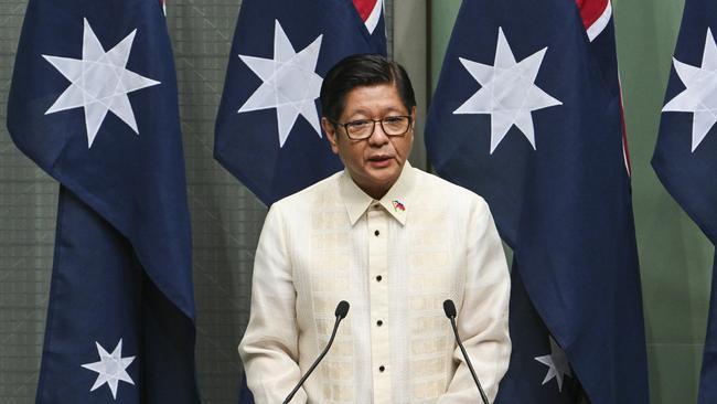 President Marcos addresses a joint sitting of the Parliament of Australia.