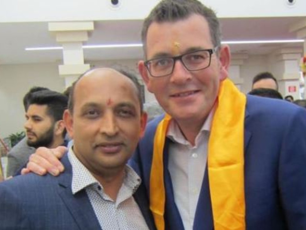 Mr Andrews’ office has insisted swift action was taken after a formal written complaint was lodged in relation to former adviser Vinayak Kolape last year. Picture: Facebook