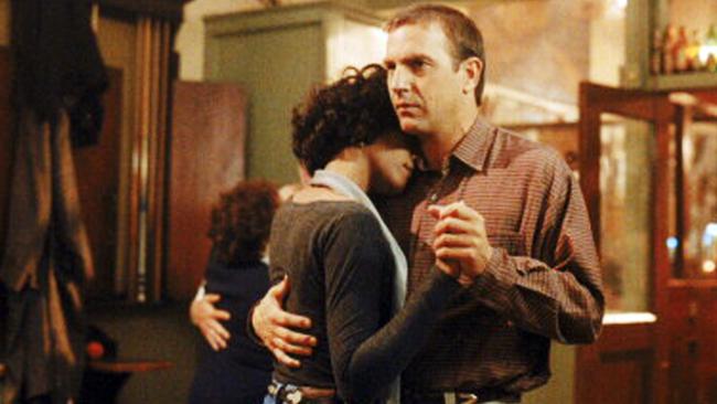 Kevin Costner and Whitney Houston in The Bodyguard.