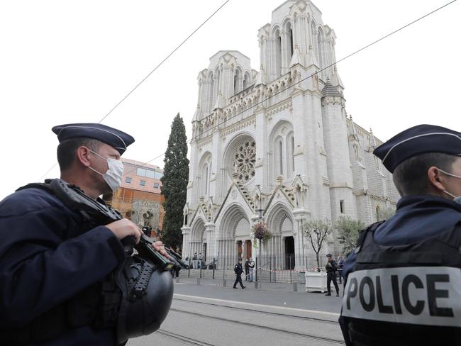 Police at the scene. Picture: AFP