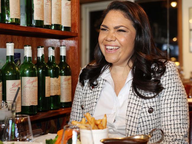 SUNDAY TELEGRAPH. SEPTEMBER 13, 2024.Pictured at Charcoal Restaurant in Canberra today is Journalist Angira Bharadwaj with Jacinta Nampijinpa Price, Shadow Minister for Indigenous Affairs. Picture: Tim Hunter.