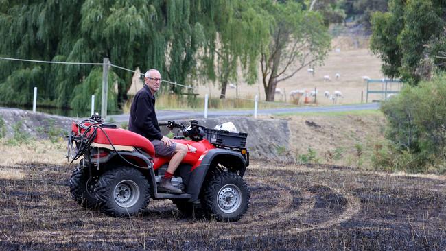 George Wood defended his property on the edge of the Scott Creek Conservation Park. Picture: Kelly Barnes